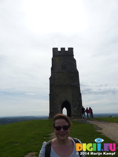 FZ005530 Jenni at Glastonbury tor